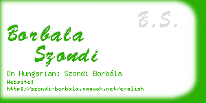 borbala szondi business card