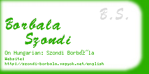 borbala szondi business card
